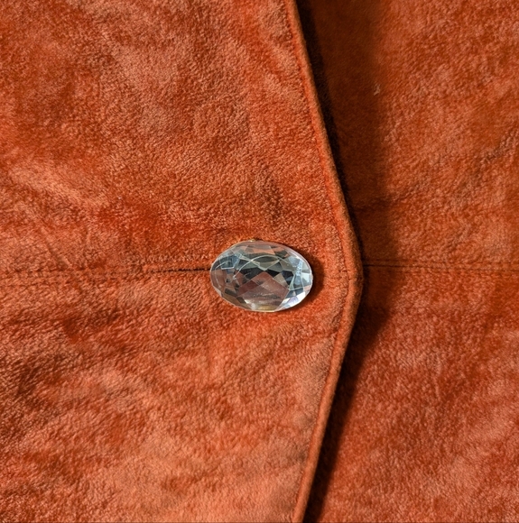 Vintage Military Style Suede  Blazer Jacket Size L - Picture 2 of 6